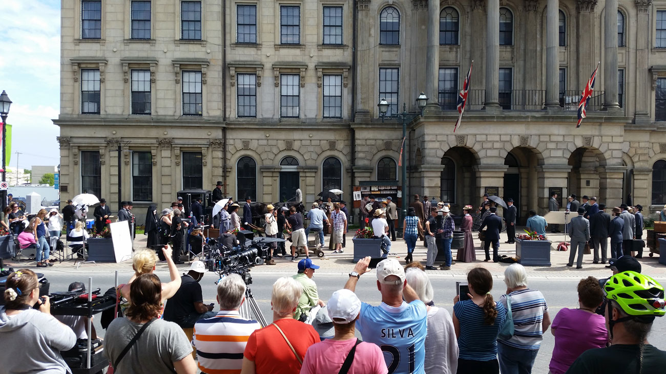 Filming of Murdoch Mysteries in Cobourg 2015