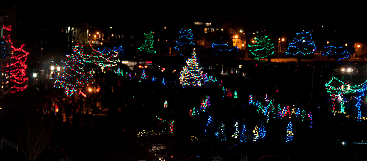 Christmas Lights at Waterfront - view from above