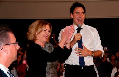 MP and Candidate Kim Rudd and PM Justin Trudeau