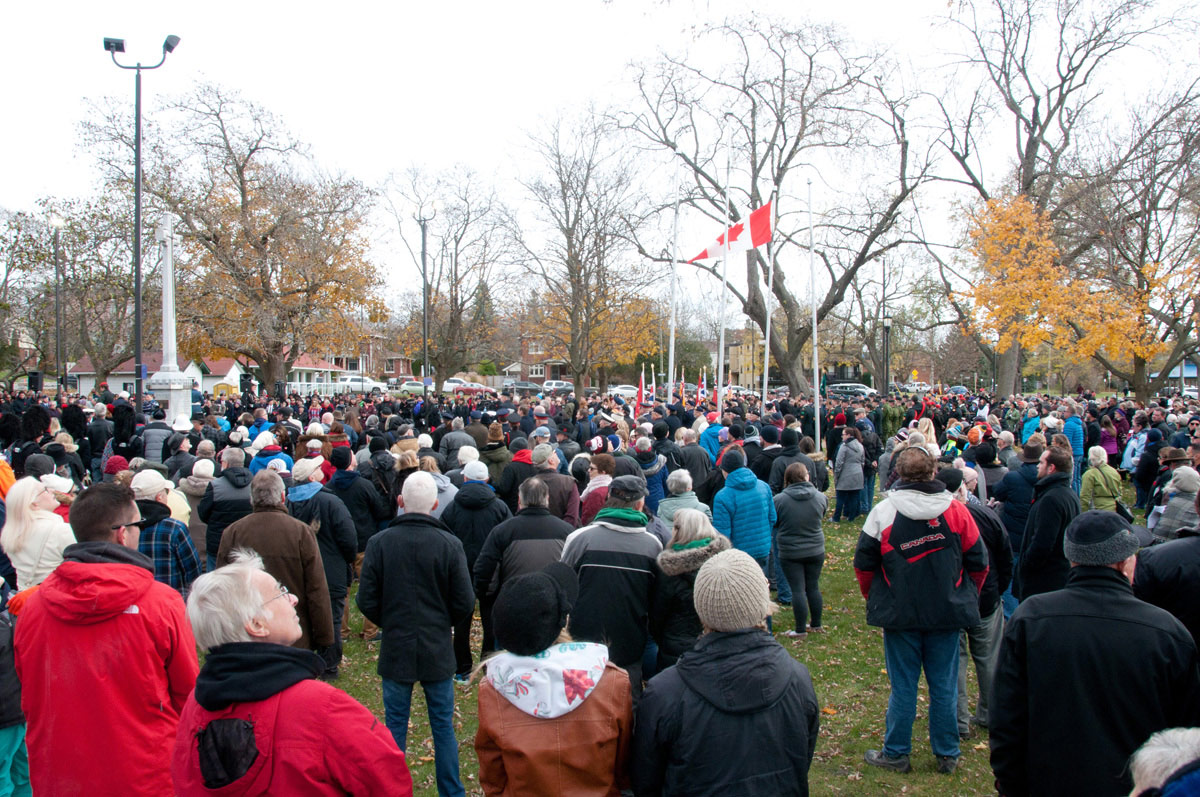 Some of the Remembrance Day crowd