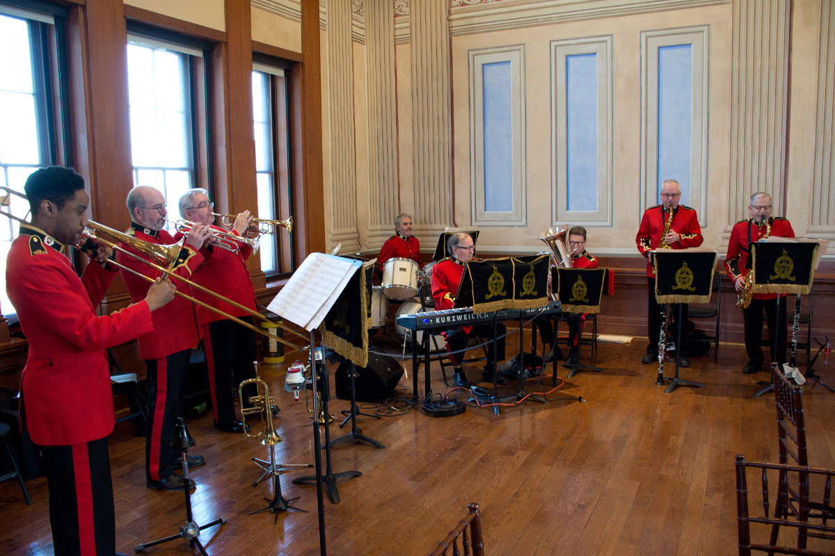 A small group of the Concert Band provided entertainment