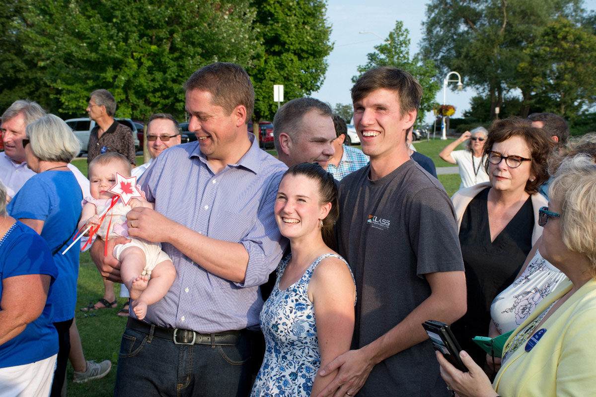 Andrew Scheer - with a baby