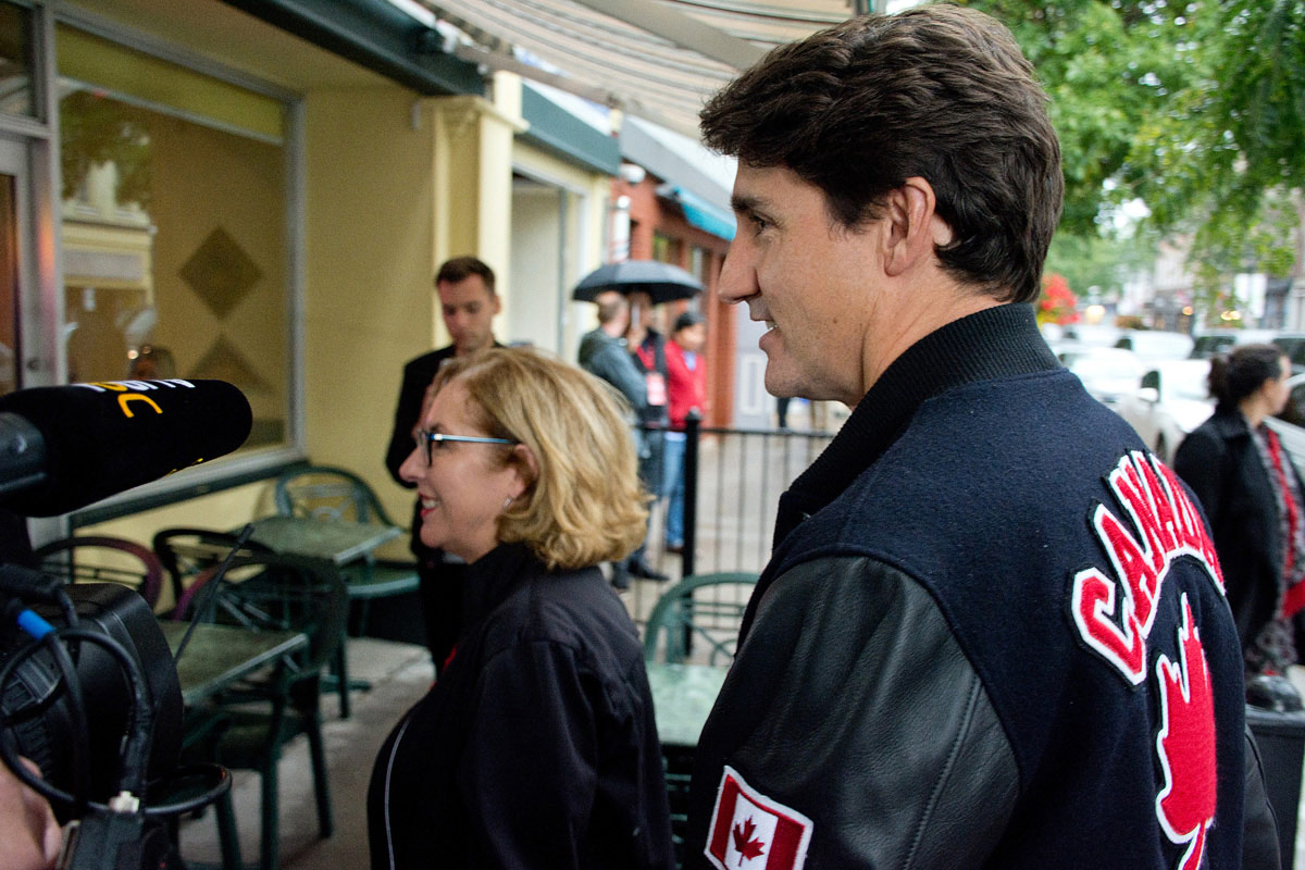 Kim Rudd and Justin Trudeau going into Buttermilk