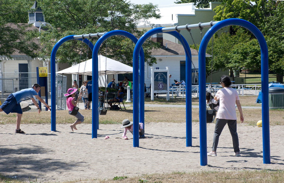 Playgrounds and swings are open