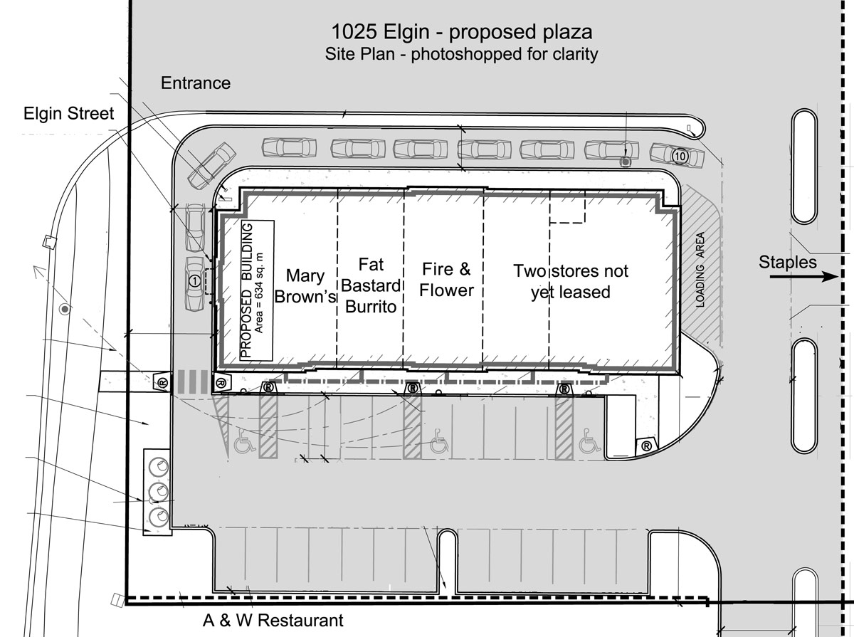 Site plan - 1025 Elgin