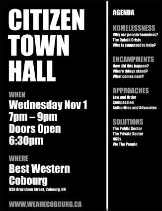 Poster for Town Hall Meeting Nov 1
